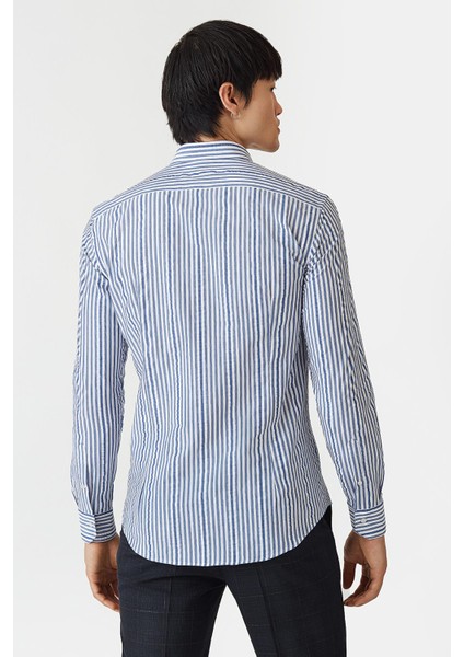 Slim Fit Lacivert Basic Spor Erkek Gömlek GM22Y221162_C39 fiyatları