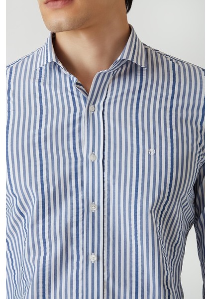 Slim Fit Lacivert Basic Spor Erkek Gömlek GM22Y221162_C39 modelleri