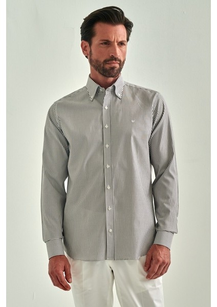 Regular Fit Kahve Uzun Kollu Spor Erkek Gömlek GM22Y221085_C11 indirimleri