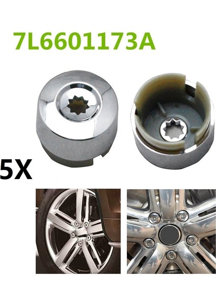 7l6 601 173A 2zz 5pcs Touareg 2004-2017 7L6601173A Için Krom Tekerlek Kabuğu Cıvata Somun Kapağı Kapak (Yurt Dışından) fiyatları