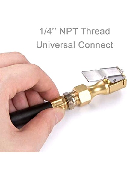 6pcs Hava Kapalama-Heavy Duty Lastik Chuck Üzerinde Kapalı Akış Kilidi Şişirme Göstergesi Için Klipli Kompresör Aksesuarlar Sarı Sarı (Yurt Dışından) modelleri