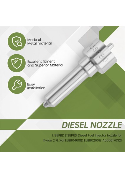 L138PBD L138PRD Ssangyong Kyron Için Yeni Ditel Enjektör Nokik Kyron 2.7l Xdı EJBR04601D EJBR02601Z A6650170321 (Yurt Dışından) indirimleri