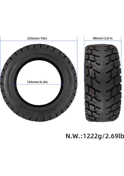 Ulıp 11 Inç 100/65-6.5 Elektrikli Scooter Vakum Tekerlek Lastiği 100/65-6.5 Dualtron Için Tubeless Lastik Off-Road Lastiği (Yurt Dışından) indirimleri