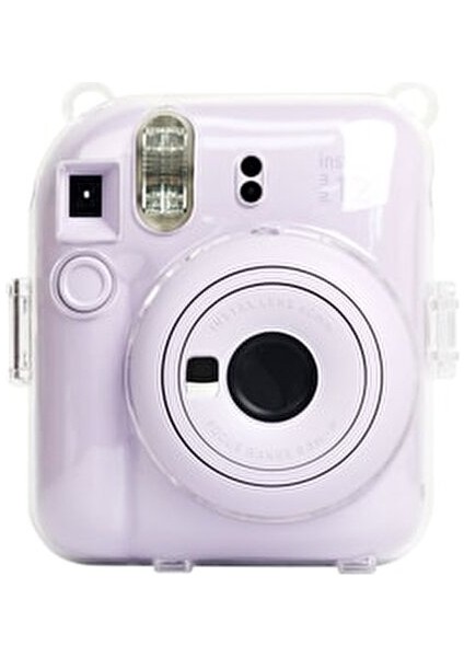 Instax Mini 12 Şeffaf Koruyucu Kılıf + 1 Adet Ayarlanabilir Omuz Askısı