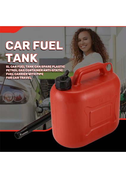 5l Araç Yakıt Deposu Plastik Petrol Gaz Konteyneri Araba Seyahati Için Boru ile Anti-Statik Yakıt Taşıyıcısı Yedek (Yurt Dışından) fırsatları