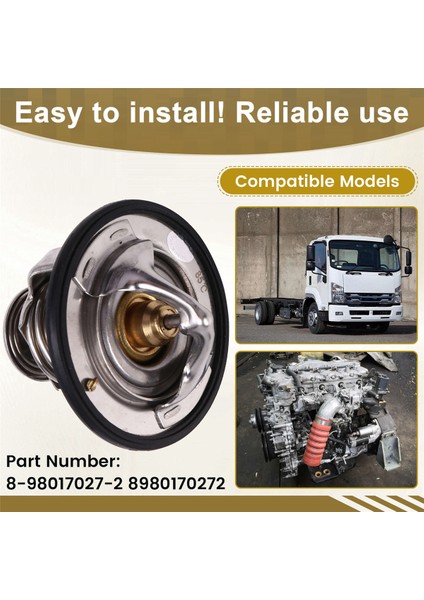 Isuzu Için Termostat 185F Motor 4jj1 CX130B Exkavatör Parçaları Termostat 8-98017027-2 8980170272 (Yurt Dışından) indirimleri
