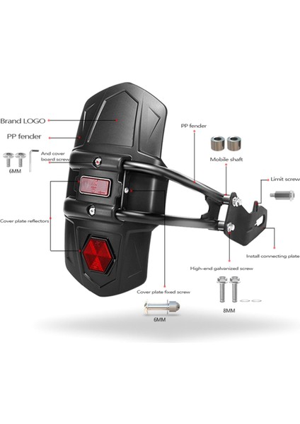 Motosiklet Arka Çamurlu Arka Tekerlek Sıçrama Koruma Huanglong Için Çamurluk Aksesuarları 600 Dongfeng NK400GW250 Feizhi (Yurt Dışından) indirimleri