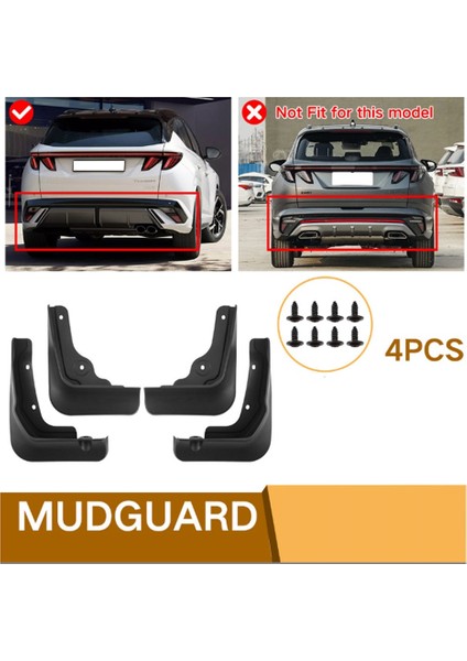 Araba Çamur Kanatları Çamurluk Çamur Koruyucusu Flep Flap Flaps Aksesuarları Hyundai Tucson N-Line 2024 (Yurt Dışından) fiyatları