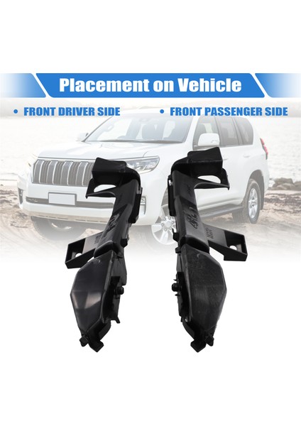 1 Çift Ön Tampon Destek Braketi 52116-60131 52115-60071 Toyota Land Cruiser Prado 120 2002-2009 (Yurt Dışından) fırsatları