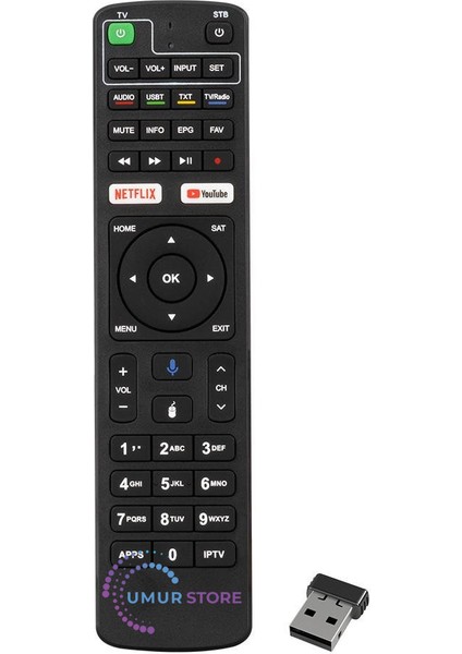 Android Netflix-Youtube Tuşlu Uydu Kumandası fırsatları
