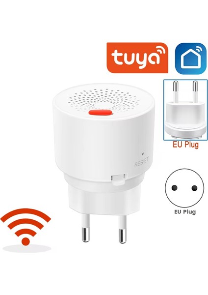 Tuya Wıfı Doğal Gaz Sensörü Yanıcı Ev Akıllı Lpg Gaz Alarm Dedektörü Sızıntı Sensörü Ab Fişi (Yurt Dışından) fiyatları