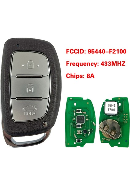 Hyundai Elantra 2017-2018 Için Araba Akıllı Uzaktan Kumanda Anahtarı 95440-F2100 8A Chıp 433MHZ DST128 Aksoriler (Yurt Dışından) fiyatları