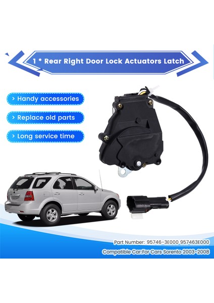 957463E000 Arka Sağ Kapı Kilidi Aktüatörleri Kia Sorento 2003-2008 95746-3E000 (Yurt Dışından) fırsatları