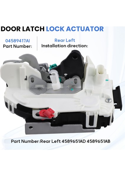 Jeep Compass Dodge Chrysler Için Araba Kapı Kilidi Aktüatör Mandalı 2008-2020 Kapı Yürütme Kilidi Arka Sol 4589651AD (Yurt Dışından) fırsatları