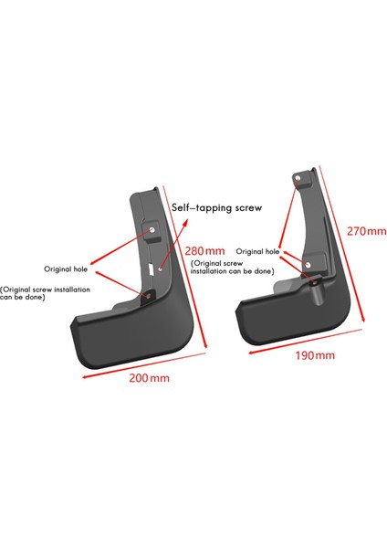 Toyota Prius 60 Serisi 2023+ Çamurluk Çamurluk Çamur Guard Flep Splash Flaps Aksesuarları (Yurt Dışından) modelleri