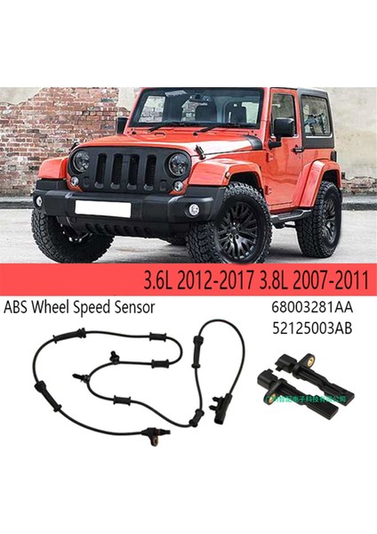 Jeep Wrangler Için 1set Abs Tekerlek Hız Sensörü 3.6l 2012-2017 3.8l 2007-2011 68003281AA 52125003AB (Yurt Dışından) fiyatları