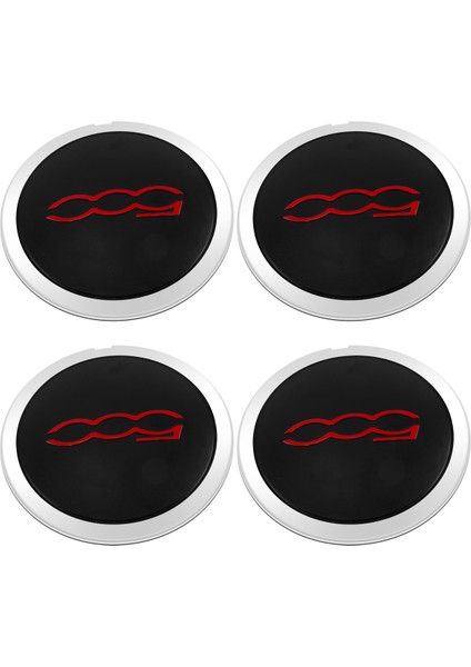 4pcs Fiat Için 133MM Hubcap 500 Tekerlekler Merkez Hub Kapakları Seti 68078419AC 68078421AC Toz Kapağı 51884863 Kırmızı (Yurt Dışından) modelleri