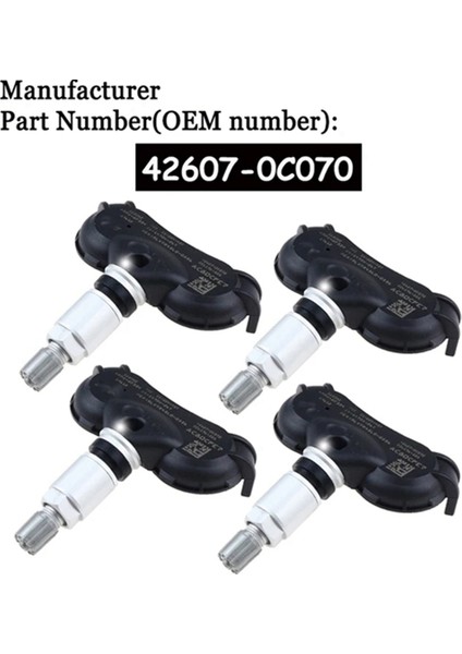 4pcs 315MHZ Tpms Toyota Sequoie Sienna Tundra Için Lastik Basınç Sensörü 42607-0C050 42607-08010 42607-0C030 (Yurt Dışından) fırsatları