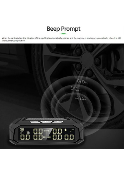 Araba Tpms Lastik Basınç Izleme Sistemi Güneş Enerjisi Dijital Ekran 4 Dahili Sensörlü Otomatik Güvenlik Alarm Sistemleri (Yurt Dışından) fırsatları