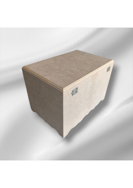 Ahşap Boyanabilir- Ham Mdf- 3 Çekmeceli-4bölmeli Dekoratif Organizer Kutu