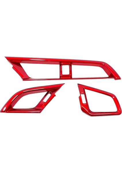 3pcs Kırmızı Merkezi Kontrol Outlet Hava Havalandırma Kapak Trim Abs Honda Civic Için Sol El Sürücüsü 10TH 2016 2017 2018 2019 (Yurt Dışından)