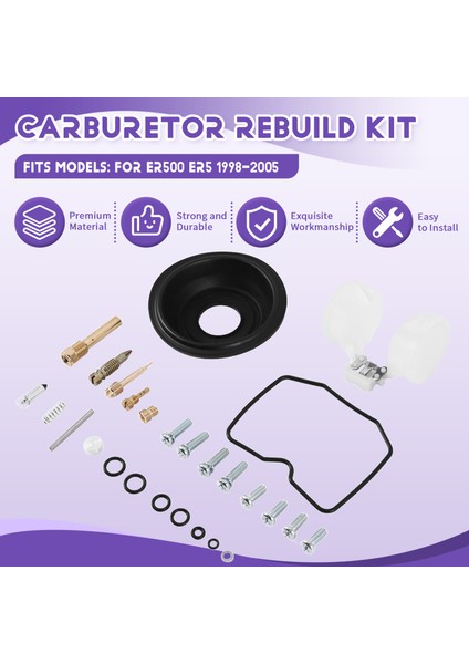 Motosiklet Karbüratör Onarım Kiti Motosiklet Karbüratör Piston Kawasaki ER500 Er5 1998-2005 (Yurt Dışından) fırsatları