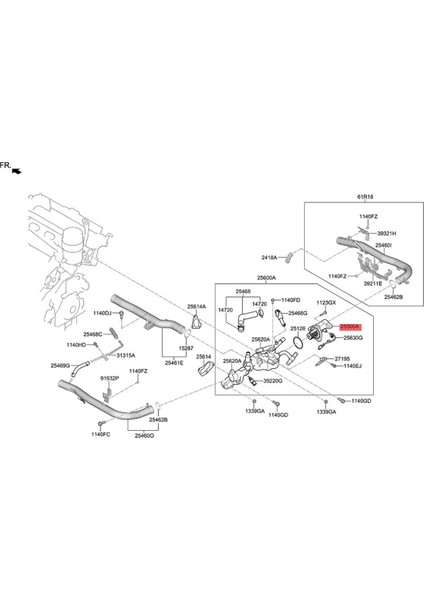 Araç Termostat Muhafazası Assy 25500-3L100 Genesis Için G90 3.3l 2017 G80 3.8l 2017-2020 25500 3L100 Motor Termostat (Yurt Dışından) indirimleri