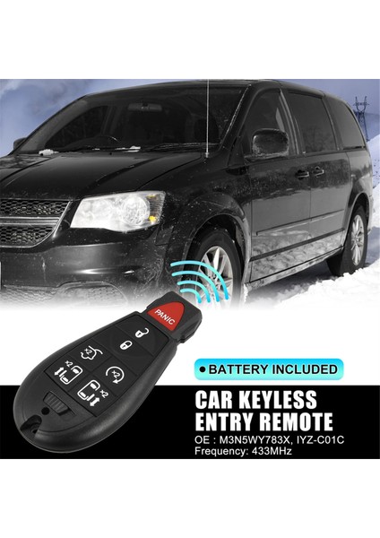 Anahtarsız Giriş Uzak Araç Anahtarı Fob M3N5WY783X Dodge Için Chrysler Town And Country Için Grand Caravan, 7 Düğme (Yurt Dışından) fiyatları
