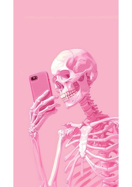 Pembe Iskelet V1 Kanvas Tablo fiyatları