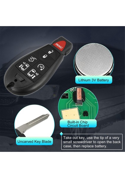 Anahtarsız Giriş Uzak Araç Anahtarı Fob M3N5WY783X Dodge Için Chrysler Town And Country Için Grand Caravan, 7 Düğme (Yurt Dışından) fırsatları
