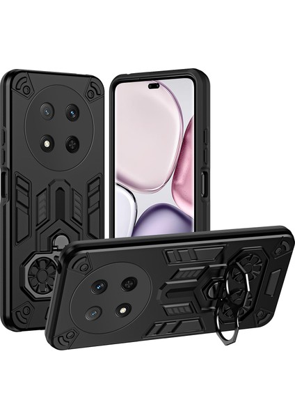 Honor Magic7 Lite 5g Halka Tutucu Ayaklı Pc + Tpu Darbeye Dayanıklı Kılıf (Yurt Dışından)