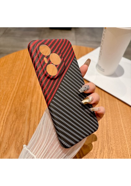 Honor 400 5g Karbon Fiber Dokulu Düşmeye Dayanıklı Sert Pc Telefon Kılıfı (Yurt Dışından)