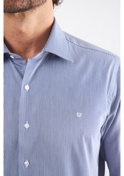 Erkek Lacivert Pamuk Regular Fit Klasik Gömlek GM21K212076_K39 modelleri