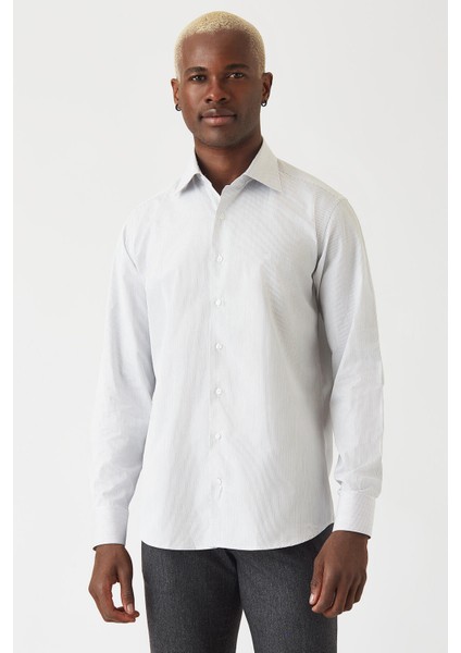 Erkek Siyah Pamuk Regular Fit Basic Klasik Gömlek GM22K222051_C99