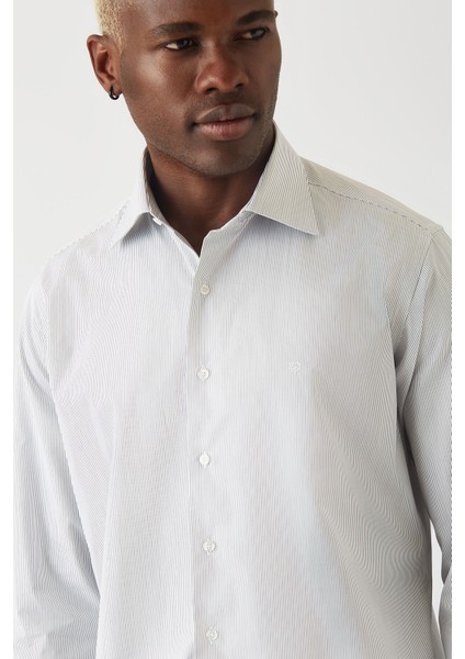 Erkek Siyah Pamuk Regular Fit Basic Klasik Gömlek GM22K222051_C99 modelleri