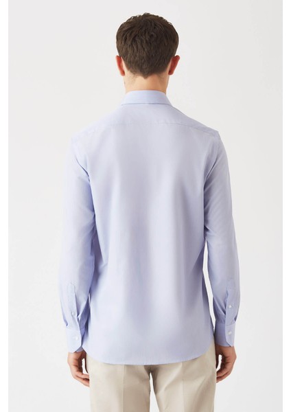 Erkek Mavi Klasik Regular Fit Erkek Uzun Kollu Gömlek GM22K222036_D35 fiyatları