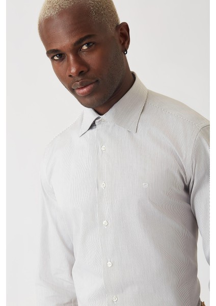 Erkek Kahve Pamuk Regular Fit Günlük Klasik Gömlek GM22K222051_C11 modelleri