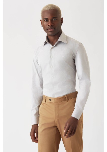 Erkek Kahve Pamuk Regular Fit Günlük Klasik Gömlek GM22K222051_C11 fırsatları