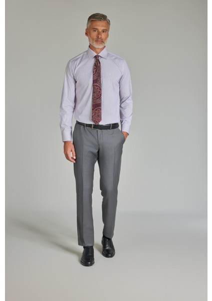 Erkek Kırmızı Pamuk Regular Fit Ofis Tarzı Klasik Gömlek GM22K222048_C24