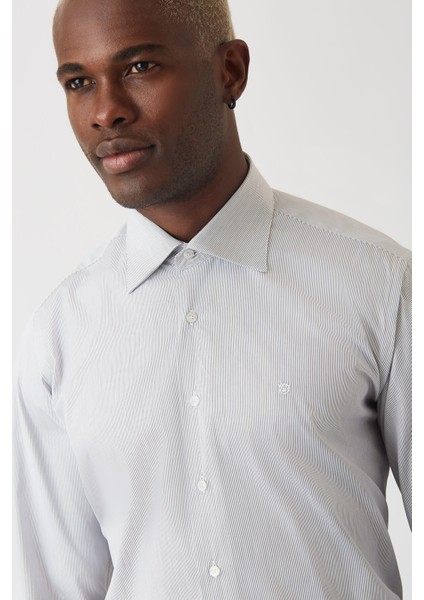 Erkek Kahve Pamuk Regular Fit Şık Klasik Gömlek GM22K222048_C11