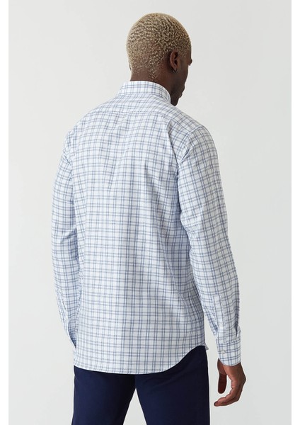 Erkek Lacivert Paşa Yaka Regular Fit Şık Spor Gömlek GM22Y221023_E39 fiyatları