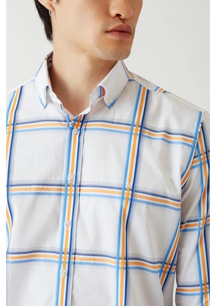 Erkek Turuncu Regular Fit Paşa Yaka Spor Pamuk Gömlek GM22Y221025_D64 modelleri