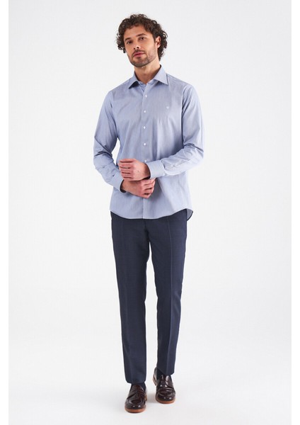 Erkek Lacivert Pamuk Regular Fit Klasik Gömlek GM21K212076_K39 indirimleri