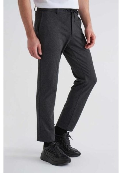 Erkek Cepli Antrasit Örme Jogger Pantolon BPNS21K21502_D58