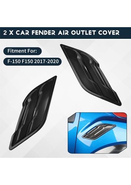 Ford Raptor F150 Için Karbon Fiber Araba Çamurluk Hava Çıkışı Yan Havalandırma Kapağı Kaplama Etiketi (Yurt Dışından) fırsatları