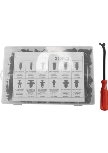 240PC Tampon Tutucu Klipsler Araba Perçinleri Bağlantı Elemanları Push Tutan Kiti Otomatik Push Pim Perçinleri Set Kapı Trim Paneli Çamurluk Klipsleri (Yurt Dışından) modelleri