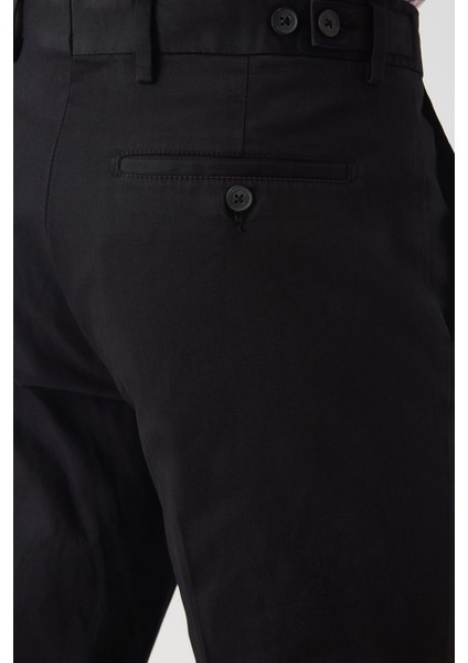 4 Cepli Siyah Saten Spor Erkek Pantolon PNS22K22222_D99 fırsatları