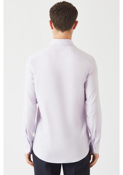 Modern Fit Lila Klasik C Yaka Erkek Gömlek GM22Y221141_D44 fiyatları