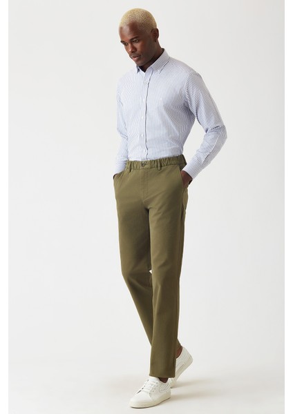 Haki Lastikli 4 Cepli Spor Erkek Pantolon PNS22K22229_D49