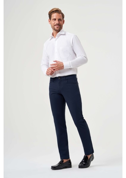 Lacivert Pamuk 5 Cepli Spor Erkek Pantolon PNS23Y23110_D39